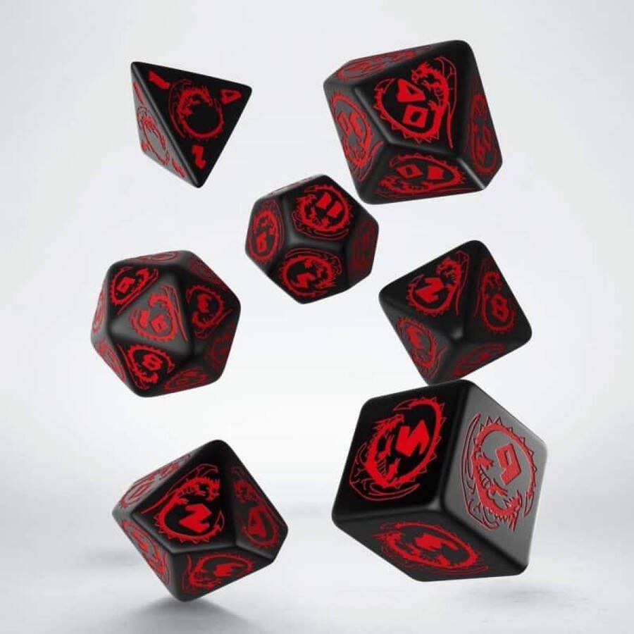 Chessex Polydice Set Q-Workshop Dragons Black Red