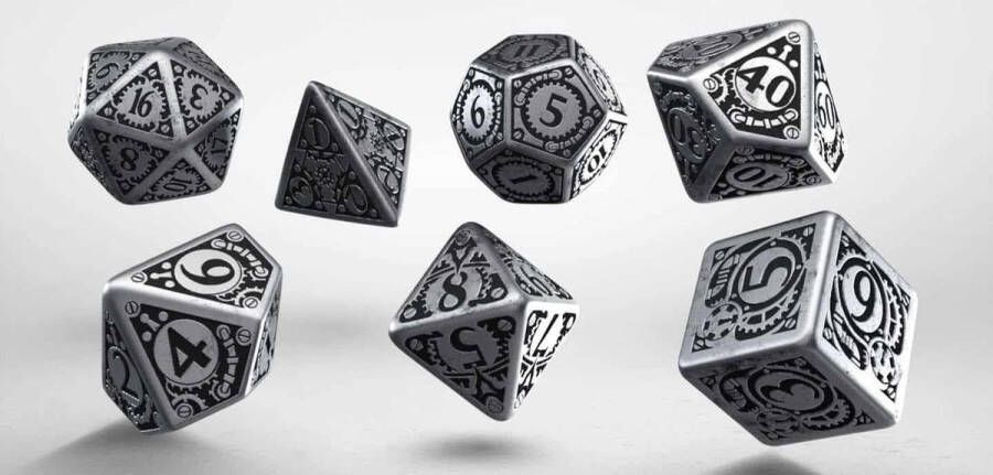 Q Workshop Polydice Set Q-Workshop Metal Steampunk Dice