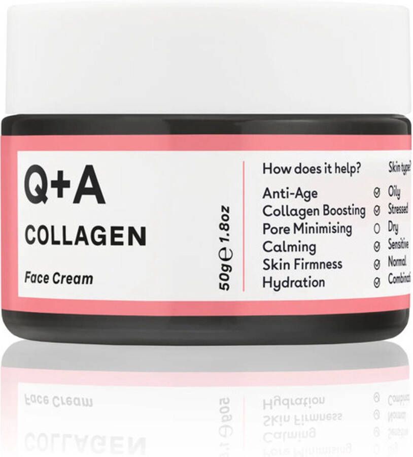 Q+A Collagen Face Cream. A Vegetarian Seaweed Derived Collagen Cream For Ageing