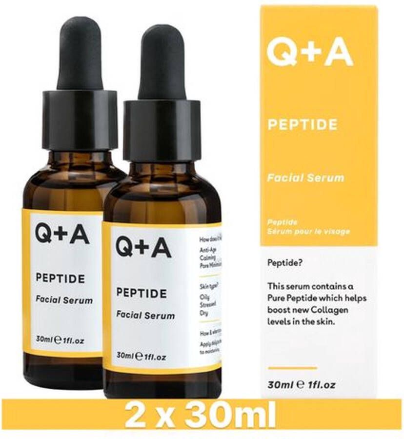 Q+A Skincare Gezichtsserum Peptide 2 x 30 ml Voordeelverpakking