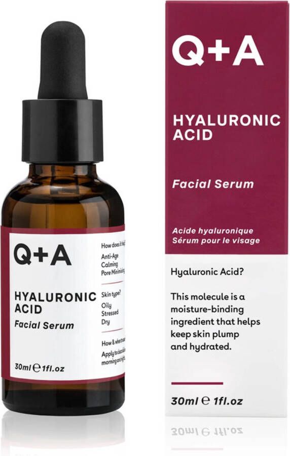 Q+A Skincare Hyaluronic Acid Gezichtsserum 3x 30 ml Voordeelverpakking