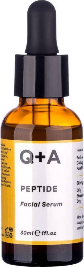 ?Q+A Peptide Facial Serum. Een hydraterend en verstevigend serum voor een frisse huid