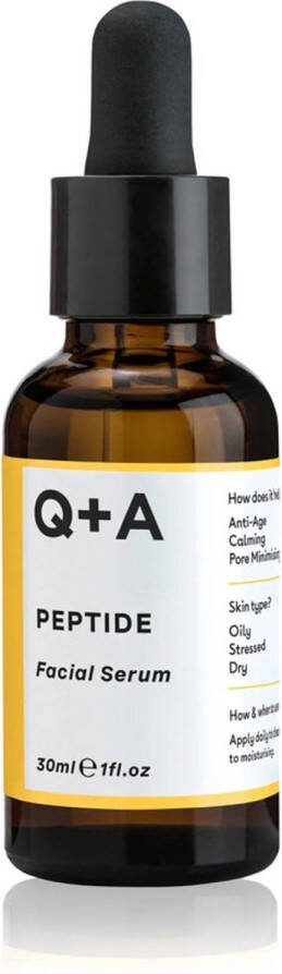?Q+A Peptide Facial Serum. Een hydraterend en verstevigend serum voor een frisse huid