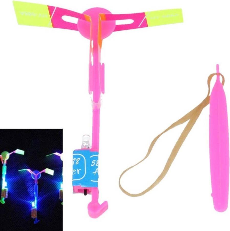 Qatrixx Led katapult helikopter roze
