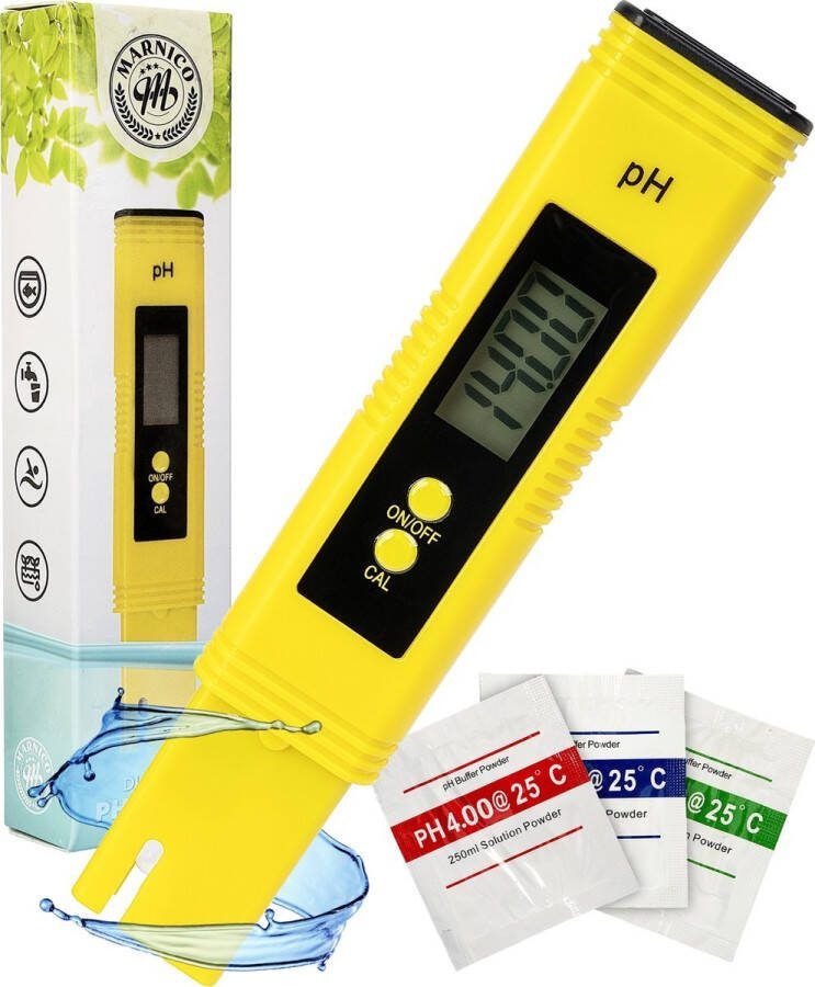 Qatrixx PH Meter Digitaal Zwembad Aquarium Geel