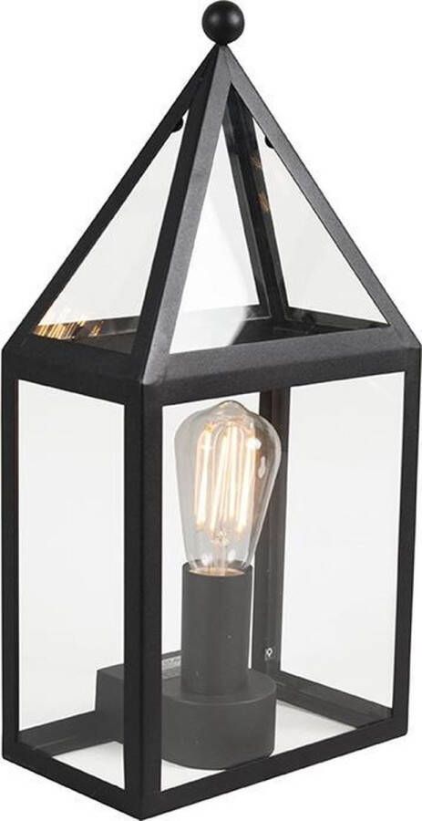 QAZQA Wandlamp buiten amsterdam Zwart Landelijk B 220mm