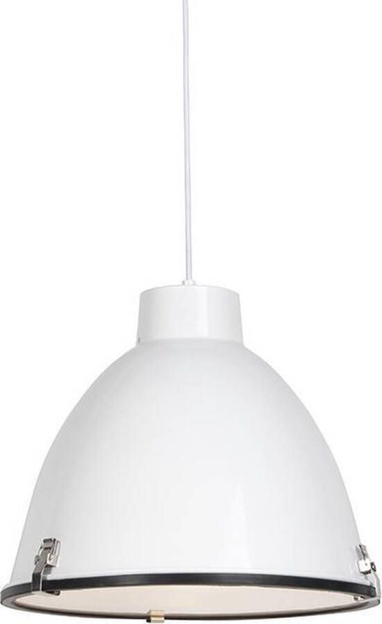 QAZQA Industriële Hanglamp Wit 38 Cm Dimbaar Anteros