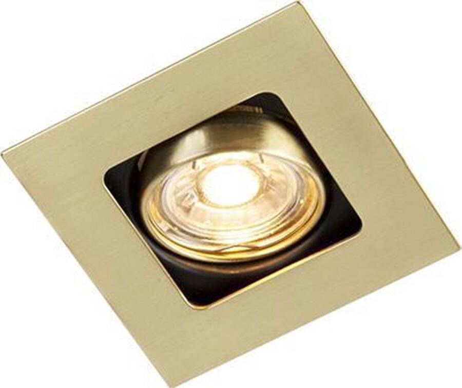 QAZQA artemis Design LED Smart Inbouwspot incl. wifi 1 lichts L 100 mm Goud messing Woonkamer | Slaapkamer | Keuken