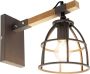 QAZQA arthur Industriele Dimbare LED Smart Wandlamp incl. wifi met Dimmer voor binnen 1 lichts D 40 cm Bruin Industrieel Woonkamer Slaapkamer Keuken - Thumbnail 1