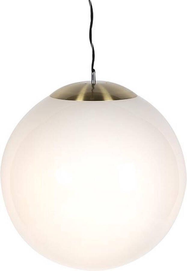 QAZQA ball hl Hanglamp 1 lichts Ø 500 mm Wit