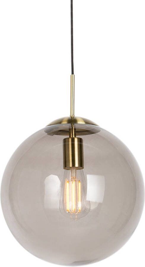 QAZQA ball Moderne Hanglamp 1 lichts Ø 30 cm Goud messing Woonkamer Slaapkamer Keuken