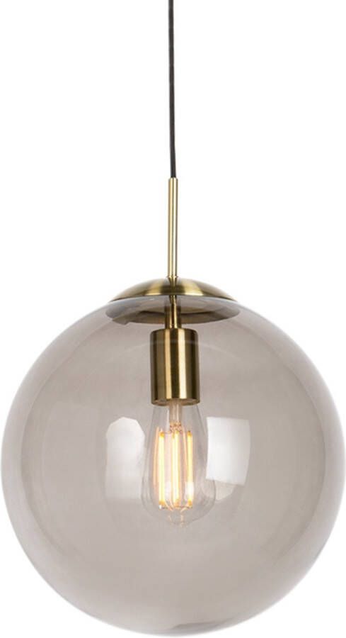 QAZQA 106180 ball Moderne LED Smart Hanglamp incl. wifi 1 lichts Ø 30 cm Goud messing Woonkamer Slaapkamer Keuken