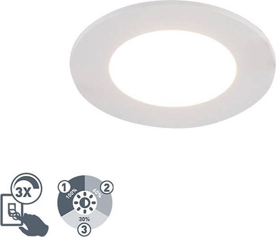 QAZQA Inbouwspot Wit Incl. Led 3-staps Dimbaar Ip65 Blanca