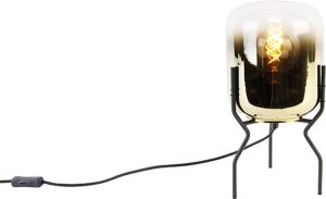 QAZQA bliss Design Tafellamp 1 lichts H 351 mm Goud messing Woonkamer Slaapkamer Keuken