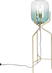 QAZQA bliss Design Vloerlamp Staande Lamp 1 lichts H 1210 mm Groen Woonkamer Slaapkamer Keuken