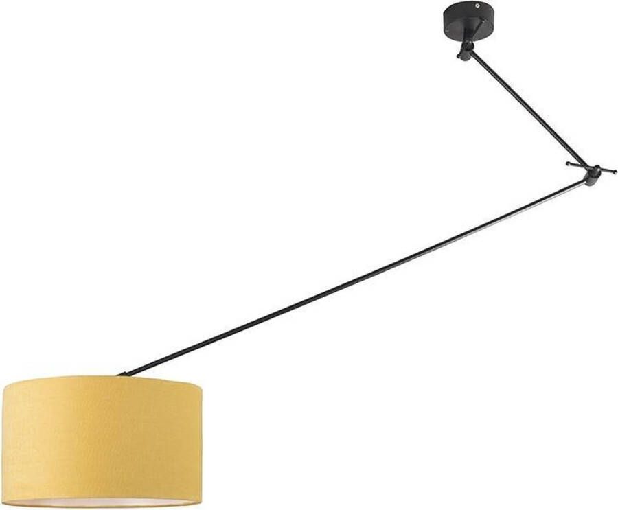 QAZQA blitz Moderne Hanglamp 1 lichts H 1400 mm Geel Woonkamer Slaapkamer Keuken