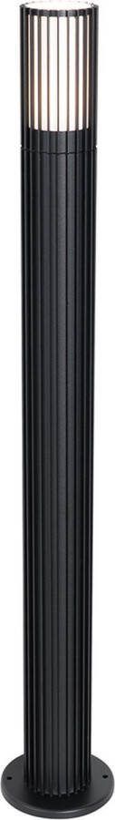 QAZQA boris Design Staande Buitenlamp Staande Lamp voor buiten 1 lichts H 80 mm Zwart Buitenverlichting