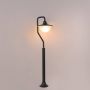 QAZQA bruges Klassieke Staande Buitenlamp Staande Lamp voor buiten 1 lichts H 100 cm Zwart Buitenverlichting - Thumbnail 1