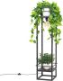 QAZQA cage rack Industriele Dimbare LED Smart Vloerlamp Staande Lamp incl. wifi met Dimmer 1 lichts H 130 cm Zwart Industrieel Woonkamer Slaapkamer Keuken - Thumbnail 1