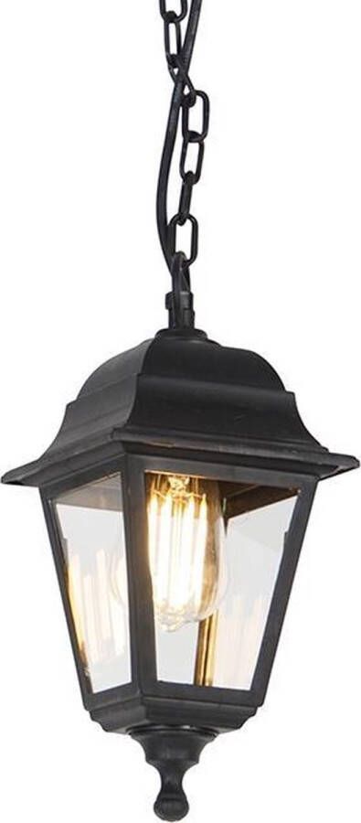 QAZQA capital Klassieke Hanglamp voor buiten 1 lichts L 150 mm Zwart Buitenverlichting