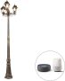 QAZQA 106195 capital Klassieke LED Smart Lantaarn incl. wifi 3 lichts H 216 cm Goud messing Buitenverlichting - Thumbnail 1