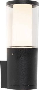 QAZQA carlo Moderne LED Dimbare Staande Buitenlamp | Staande Lamp voor buiten met Dimmer voor buiten 1 lichts D 110 mm Zwart Buitenverlichting
