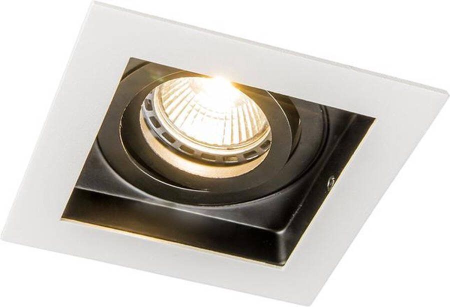 QAZQA carree Moderne LED Smart Inbouwspot incl. wifi 1 lichts L 103 mm Zwart Woonkamer Slaapkamer Keuken