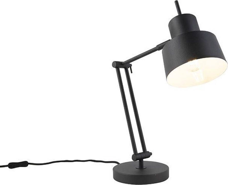 QAZQA chappie Tafellamp 1 lichts H 520 mm Zwart