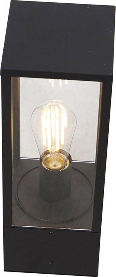 QAZQA charlois Design Staande Buitenlamp | Staande Lamp voor buiten 1 lichts H 40 cm Zwart Buitenverlichting