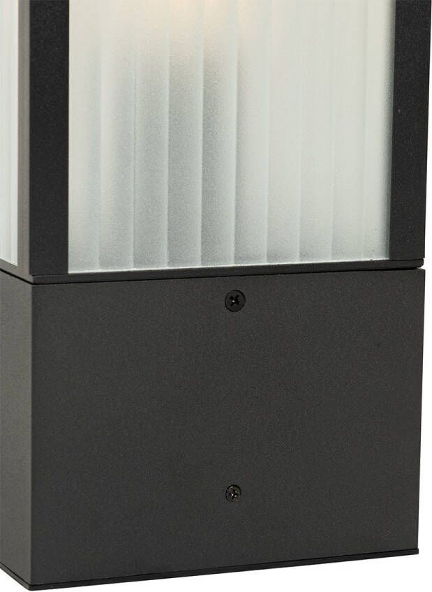 QAZQA charlois Moderne Staande Buitenlamp Staande Lamp voor buiten 1 lichts H 40 cm Zwart Buitenverlichting