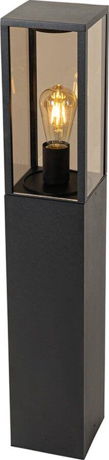 QAZQA charlois Moderne Staande Buitenlamp Staande Lamp voor buiten 1 lichts H 80 cm Brons Buitenverlichting