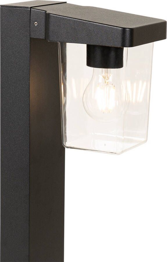QAZQA chimay Moderne Staande Buitenlamp Staande Lamp voor buiten 1 lichts H 60 cm Zwart Buitenverlichting