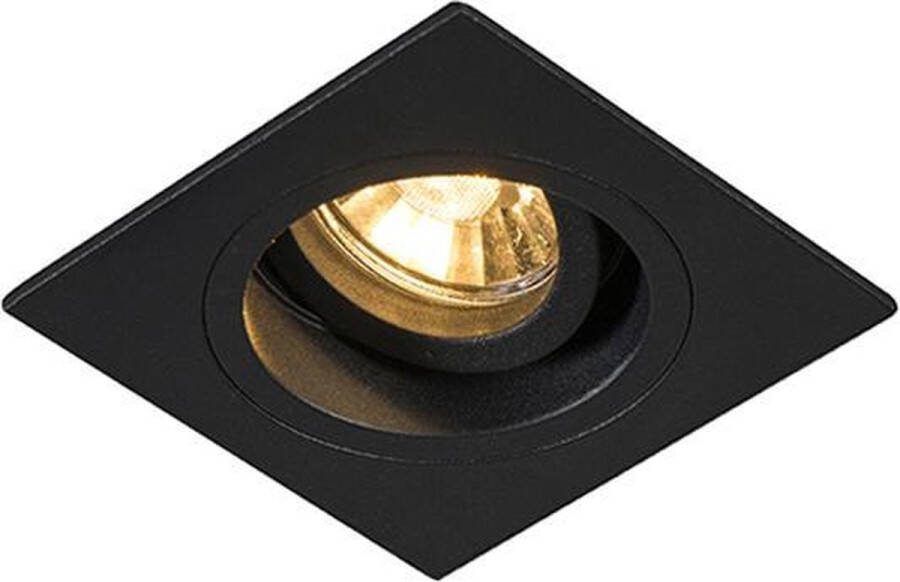 QAZQA chuck Moderne LED Smart Inbouwspot incl. wifi 1 lichts L 92 mm Zwart Woonkamer Slaapkamer Keuken