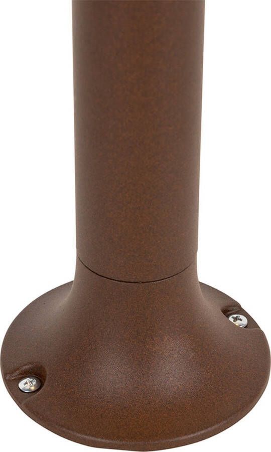 QAZQA ciara Moderne Staande Buitenlamp Staande Lamp voor buiten 1 lichts H 100 cm Roestbruin Buitenverlichting