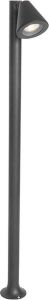 QAZQA ciara Moderne Staande Buitenlamp | Staande Lamp voor buiten 1 lichts H 100 cm Zwart Buitenverlichting