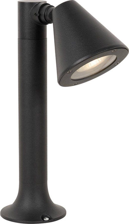 QAZQA ciara Moderne Staande Buitenlamp Staande Lamp voor buiten 1 lichts H 30 cm Zwart Buitenverlichting