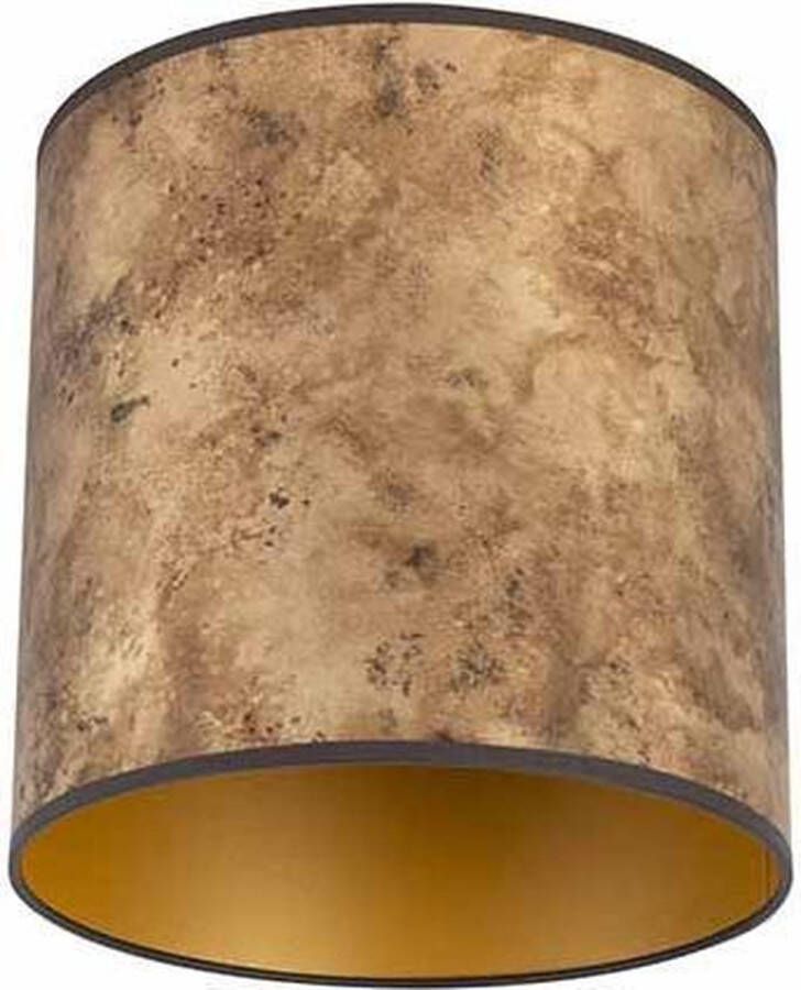 QAZQA Lampenkap cilinder stof Brons Klassiek | Antiek D 250mm