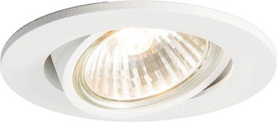 QAZQA cisco Moderne Dimbare LED Smart Inbouwspot incl. wifi met Dimmer 1 lichts Ø 90 mm Wit Woonkamer Slaapkamer Keuken