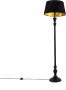 QAZQA classico Klassieke Dimbare LED Smart Vloerlamp Staande Lamp met kap incl. wifi met Dimmer 1 lichts H 155 cm Zwart Goud Woonkamer Slaapkamer Keuken - Thumbnail 1