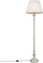 QAZQA Classico Retro Dimbare LED Smart Vloerlamp Staande Lamp met kap incl. wifi met Dimmer 1 lichts H 160 cm Crème Woonkamer Slaapkamer Keuken - Thumbnail 1