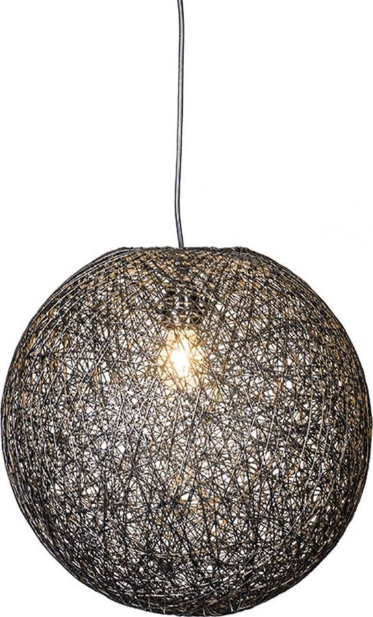 QAZQA corda Moderne Hanglamp 1 lichts Ø 450 mm Zwart Woonkamer Slaapkamer