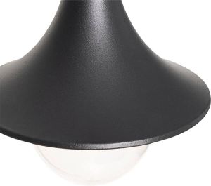 QAZQA daphne Klassieke Staande Buitenlamp | Staande Lamp voor buiten 1 lichts H 125 cm Zwart Buitenverlichting