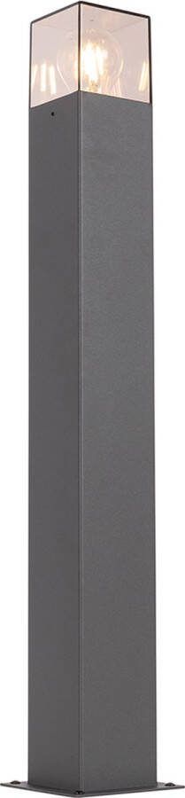 QAZQA denmark Moderne Staande Buitenlamp Staande Lamp voor buiten 1 lichts H 70 cm Donkergrijs Buitenverlichting