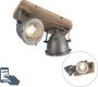 QAZQA emado Industriele LED Dimbare Smart Plafondspot | Spotje | Opbouwspot incl. wifi met Dimmer 2 lichts L 27 cm Grijs Industrieel Woonkamer | Slaapkamer | Keuken - Thumbnail 1