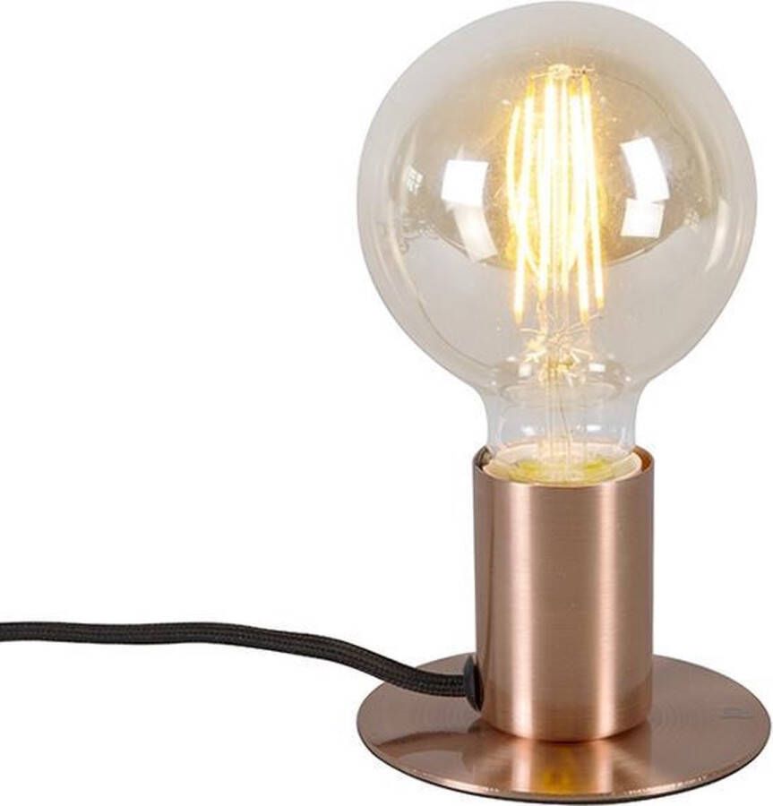QAZQA facil Design Tafellamp 1 lichts H 64 mm Koper Woonkamer Slaapkamer Keuken