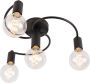 QAZQA facil Moderne LED Smart Plafondlamp incl. wifi 4 lichts Ø 54.5 cm Zwart Woonkamer | Slaapkamer | Keuken - Thumbnail 1
