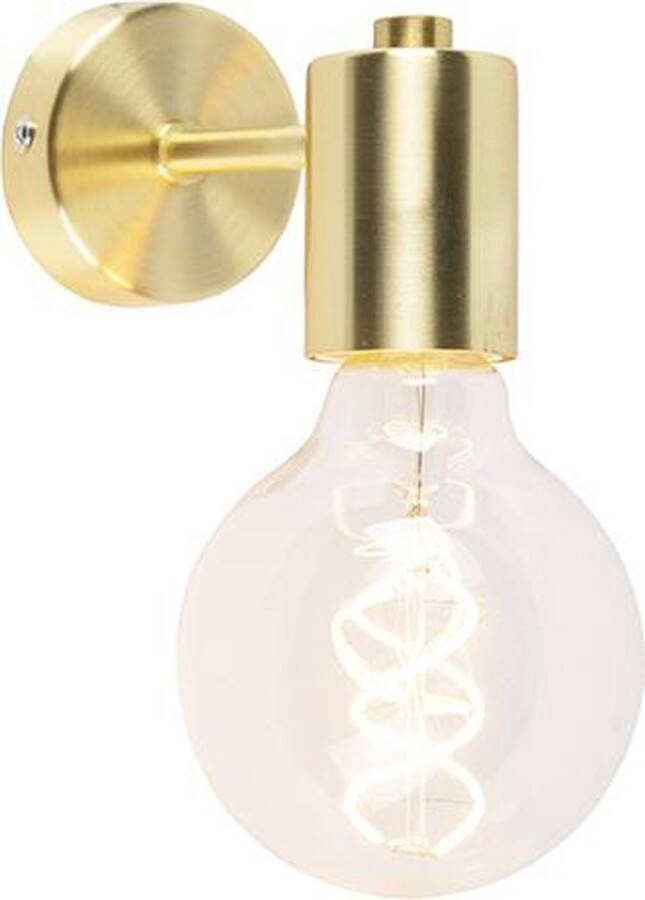 QAZQA facil Moderne LED Smart Wandlamp incl. wifi voor binnen 1 lichts D 130 mm Goud messing Woonkamer Slaapkamer Keuken