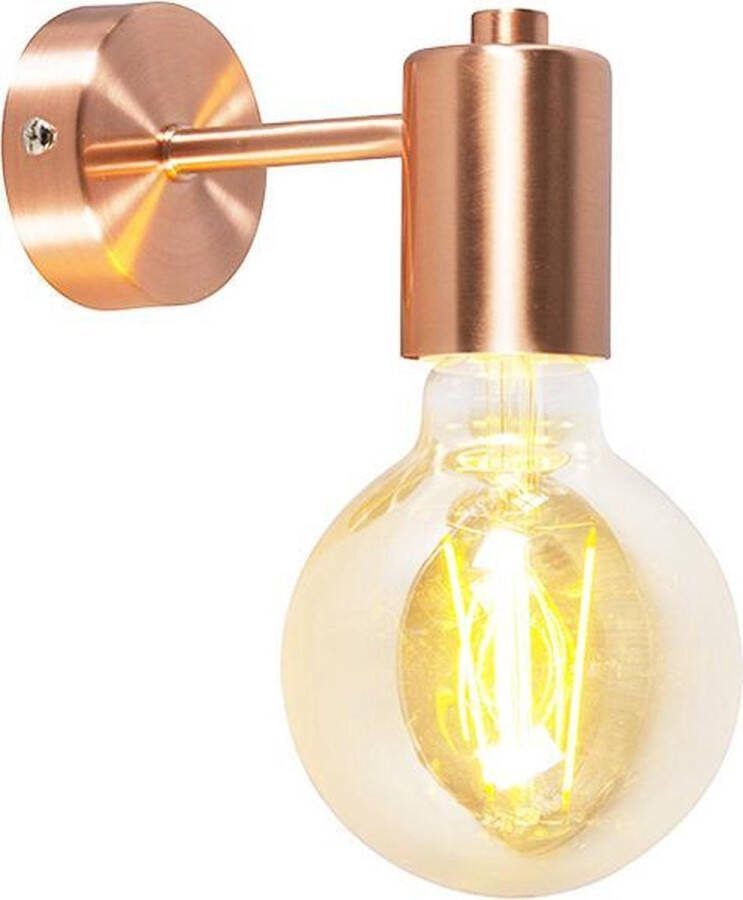 QAZQA facil Moderne LED Smart Wandlamp incl. wifi voor binnen 1 lichts D 130 mm Koper Woonkamer Slaapkamer Keuken