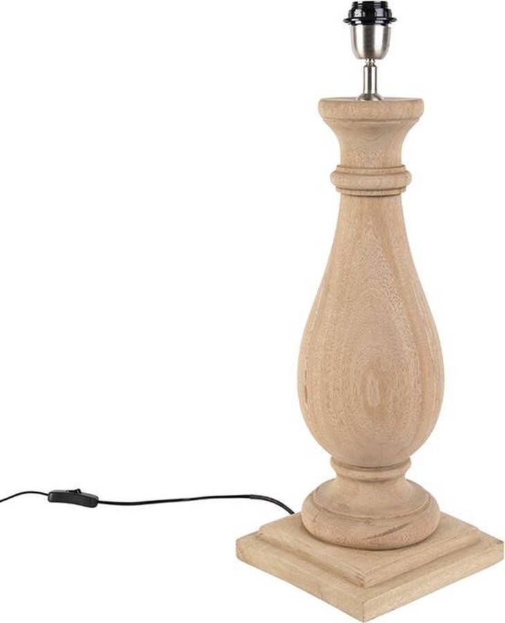 QAZQA Landelijke tafellamp hout zonder kap Burdock