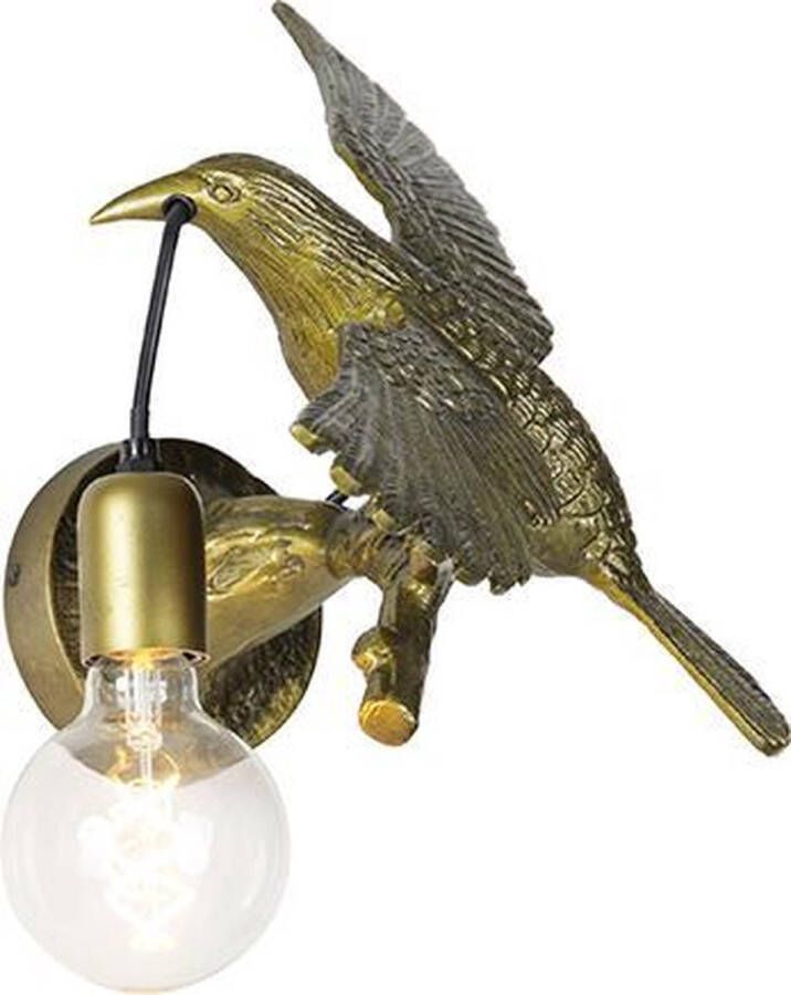 QAZQA Wandlamp wl-animal Goud messing Landelijk L 180mm